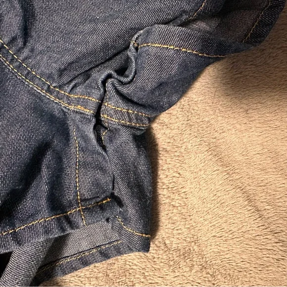 Lee Denim Button Snap Shortalls / Overalls - 12 Months - Picture 6 of 6